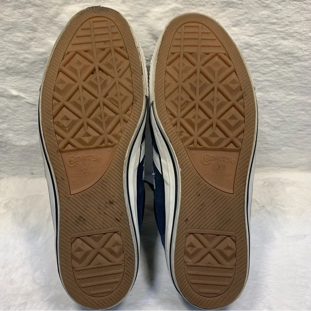 Converse All Star Kenny Anderson Mens Blue/White Mid Top Shoes Lace Up Size 11
